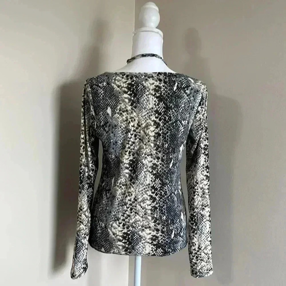 Lavish Snakeskin Print Long-sleeve Top - Picture 7 of 14